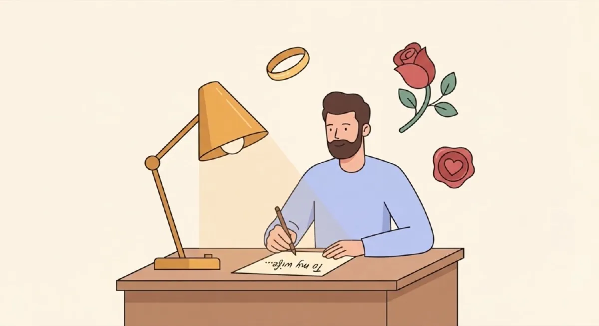 كيف تكتب رسالة حب لزوجتك